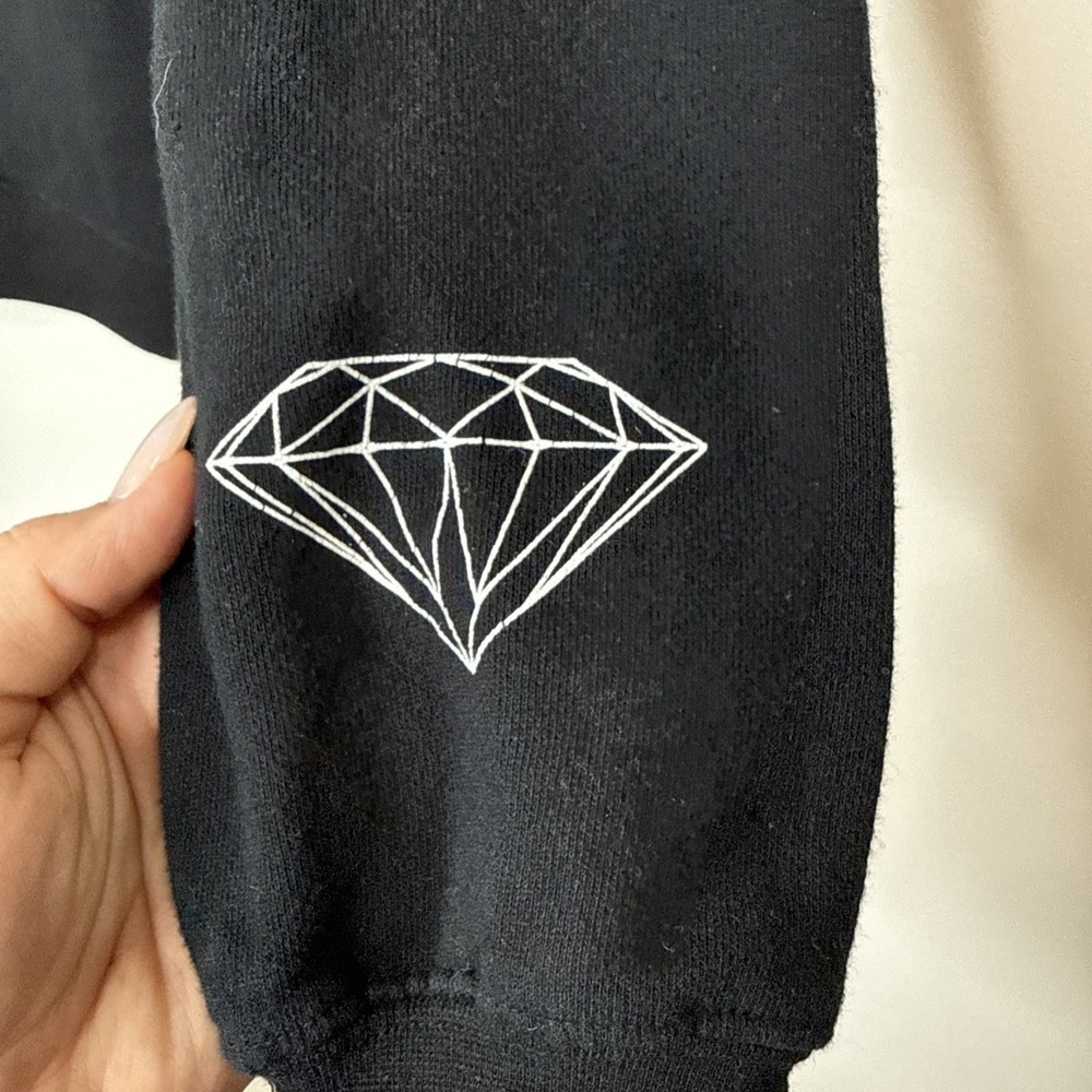 Diamond Supply Co Graphic Sweatshirt Womens M Black Crewneck Streetwear Skater - Picture 3 of 6